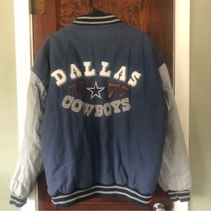 Vintage Mirage Dallas Cowboys Reversible Bomber sz L